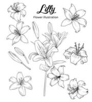 bloemen kleur boek hand- getrokken illustratie vector