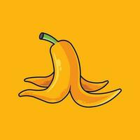 banaan fruit tekenfilm vector icoon illustratie. voedsel fruit icoon concept geïsoleerd premie vector. vlak tekenfilm stijl geschikt voor web landen bladzijde, banier, sticker, achtergrond