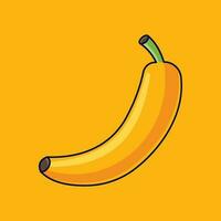 banaan fruit tekenfilm vector icoon illustratie. voedsel fruit icoon concept geïsoleerd premie vector. vlak tekenfilm stijl geschikt voor web landen bladzijde, banier, sticker, achtergrond