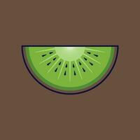 kiwi fruit tekenfilm vector icoon illustratie. voedsel fruit icoon concept geïsoleerd premie vector. vlak tekenfilm stijl geschikt voor web landen bladzijde, banier, sticker, achtergrond