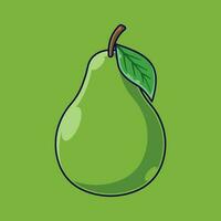 avocado fruit tekenfilm vector icoon illustratie. voedsel fruit icoon concept geïsoleerd premie vector. vlak tekenfilm stijl geschikt voor web landen bladzijde, banier, sticker, achtergrond