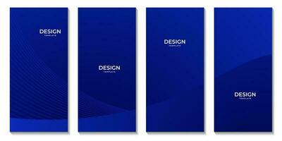 blauw brochures abstract helling achtergrond met lijnen vector