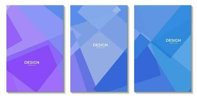 abstract flyers meetkundig blauw en Purper achtergrond vector