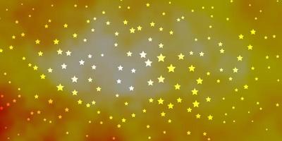 donkeroranje vectorachtergrond met kleurrijke sterren decoratieve illustratie met sterren op abstract malplaatjepatroon voor het verpakken van giften vector