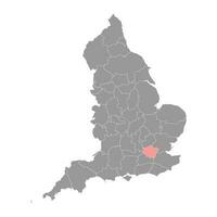 groter Londen kaart, ceremonieel provincie van Engeland. vector illustratie.