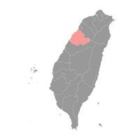 miaoli provincie kaart, provincie van de republiek van China, Taiwan. vector illustratie.