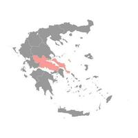 centraal Griekenland regio kaart, administratief regio van Griekenland. vector illustratie.