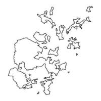 orkney kaart, raad Oppervlakte van Schotland. vector illustratie.
