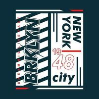 Brooklyn grafisch, typografie vector, t overhemd ontwerp illustratie, mooi zo voor klaar afdrukken, en andere gebruik vector