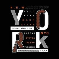 nieuw york stad belettering typografie vector, abstract grafisch, illustratie, voor afdrukken t overhemd vector