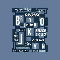 de bronx Brooklyn grafisch typografie, t overhemd vector, ontwerp mode, illustratie, mooi zo voor gewoontjes stijl vector