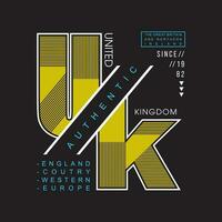 Verenigde koninkrijk grafisch ontwerp, typografie vector illustratie, modern stijl, voor afdrukken t overhemd