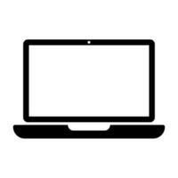 laptop icoon vector met blanco scherm.