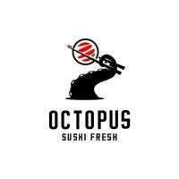 Octopus sushi, vector ontwerp van sushi restaurant cafe en bar Aan wit achtergrond