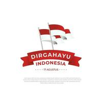 sjabloon voor spandoek onafhankelijkheidsdag indonesië vector