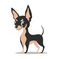 schattig tekenfilm chihuahua hond, vlak vector illustratie