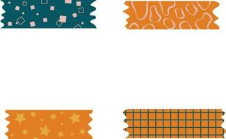 washi plakband decoratie stroken. voor ontwerp decoratie .plakband strips.vector illustratie. vector