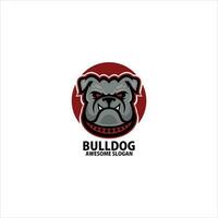 bulldog hoofd logo gaming esport ontwerp vector