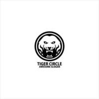 tijger cirkel logo ontwerp symbool vector