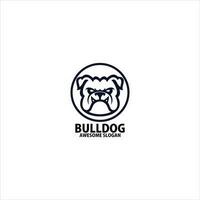 bulldog logo ontwerp lijn kunst vector