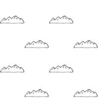 vector naadloos patroon een bergen wolken gestileerde
