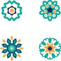 Islamitisch meetkundig ornament mooi kleurrijk Arabisch ronde patroon.voor ontwerp decoratie.vector illustratie vector