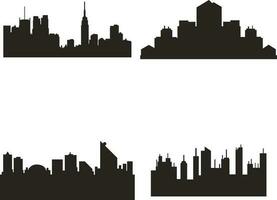 vector stad silhouet illustratie. voor ontwerp decoratie.vector pro