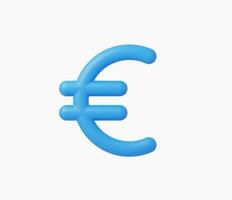 3D-realistische euro geld pictogram vectorillustratie vector