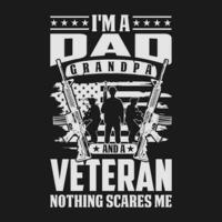 grappig veteranen dag geschenk t overhemd ontwerp vector