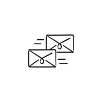 sturen mail lijn stijl icoon ontwerp vector
