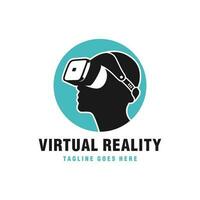 virtueel realiteit gaming bril logo vector