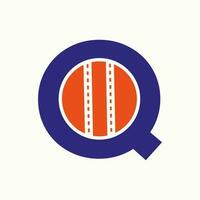 krekel logo Aan brief q concept. krekel club symbool vector