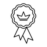 premie insigne icoon, medaille icoon vector, winnaar insigne, certificaat icoon, het beste kwaliteit icoon, het beste kwaliteit, aantal een, monarchie, sport- en wedstrijd insigne, vip symbool vector illustratie