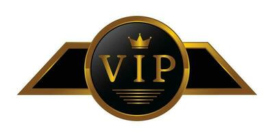 glanzend vip zwart glas etiket met goud kroon, vip lidmaatschap voor nacht club, luxe insigne sjabloon, premie lid, koning en koningin kroon icoon, Koninklijk ontwerp element vector