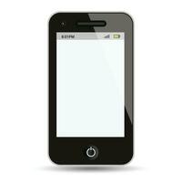 3d realistisch smartphone, android telefoon, tintje scherm, blanco scherm, tijd, accu, mobiel signaal, apparaat ui ux voor presentatie sjabloon, mobiele telefoon geïsoleerd Aan wit achtergrond vector