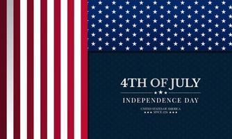 gelukkig 4 juli achtergrondontwerp van de onafhankelijkheidsdag van de vs met ons vlag vector