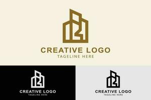 gebouw logo met brief r. logo verwant naar echt landgoed, gebouw, huis, huis, appartement, kantoor, architectuur. creatief logo professioneel. gemakkelijk vector ontwerp bewerkbaar.