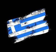 griekse vlag grunge borstel achtergrond vector