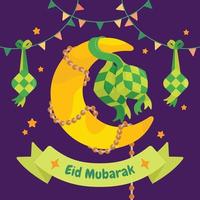 maan en eid decoraties vector