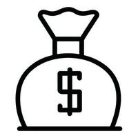 geld zak icoon logo ontwerp vector sjabloon illustratie teken en symbool pixels perfect