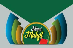 Islamitisch backdrop stadium ontwerp sjabloon vector