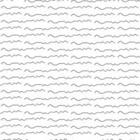 naadloos patroon met zwart hand- getrokken tekening golvend lijnen Aan wit achtergrond. abstract grunge textuur. vector illustratie