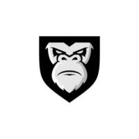 gorilla schild logo vector