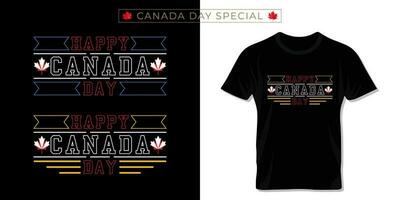 gelukkig Canada dag typografie t overhemd ontwerp voor viering van Canada dag. vector