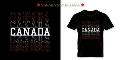 typografie t overhemd ontwerp voor gelukkig Canada dag. vector