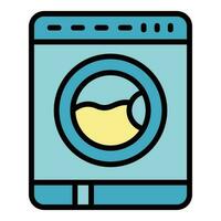 het wassen machine icoon vector vlak