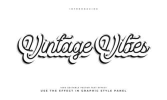 wijnoogst retro belettering stijl bewerkbare kleurrijk vector tekst effect alfabet doopvont typografie