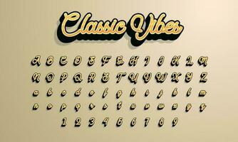 wijnoogst retro bewerkbare vector alfabet doopvont typografie lettertype