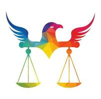 wet gerechtigheid logo ontwerp sjabloon. vector