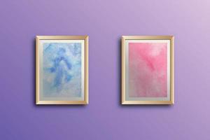 set van aquarel handgeschilderde achtergrond textuur kunst aan de muur aquarelle abstracte emerald achtergrond horizontale sjabloon vector